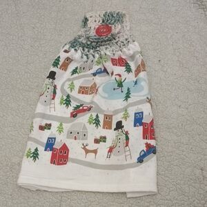 Handmade Festive Holiday Kitchen Towel Crochetd Top